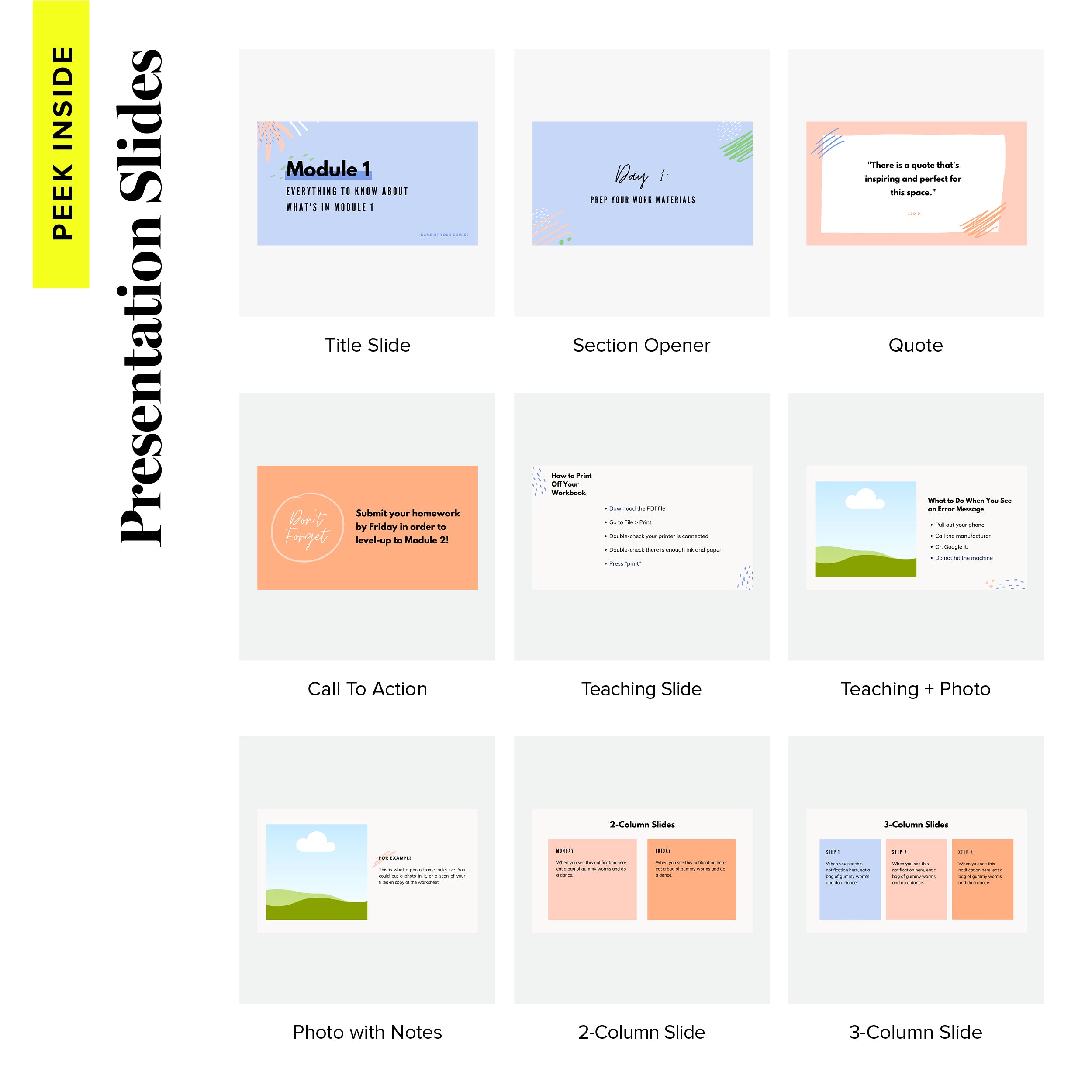 Course Design Kit Slides - Scribble & Scrawl