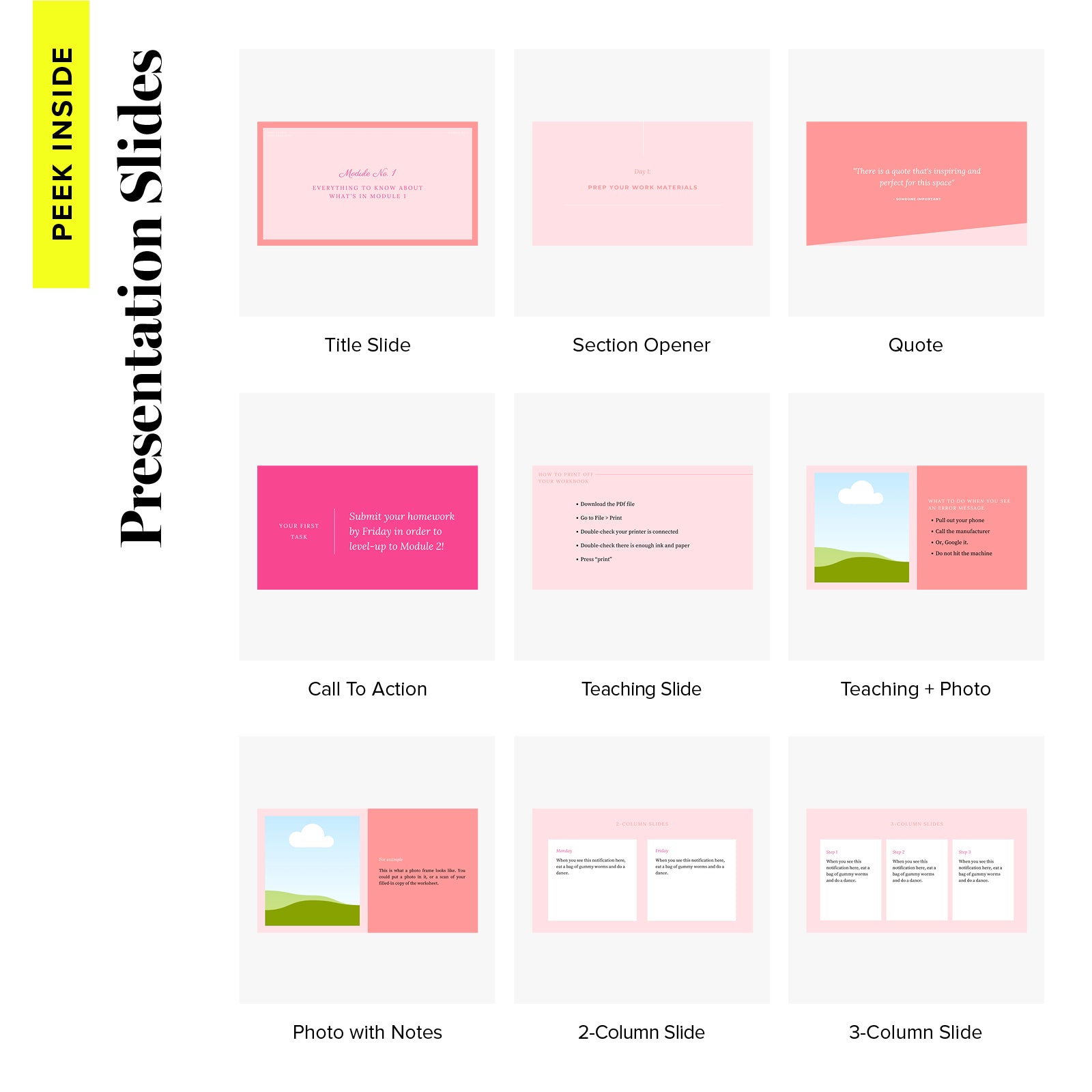 Course Design Kit Slides - Sweet Sophisticate