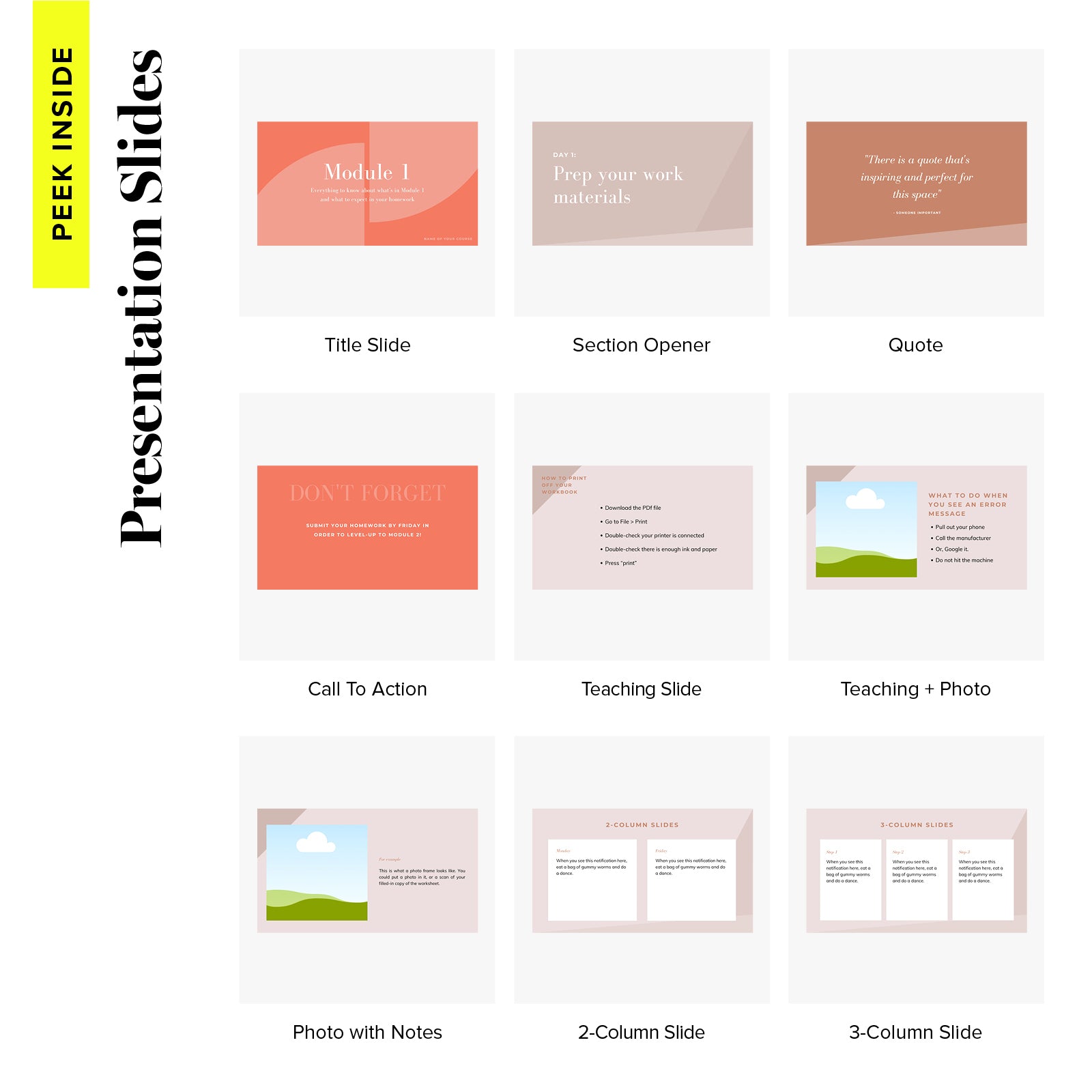 Course Design Kit Slides - Modern Gem