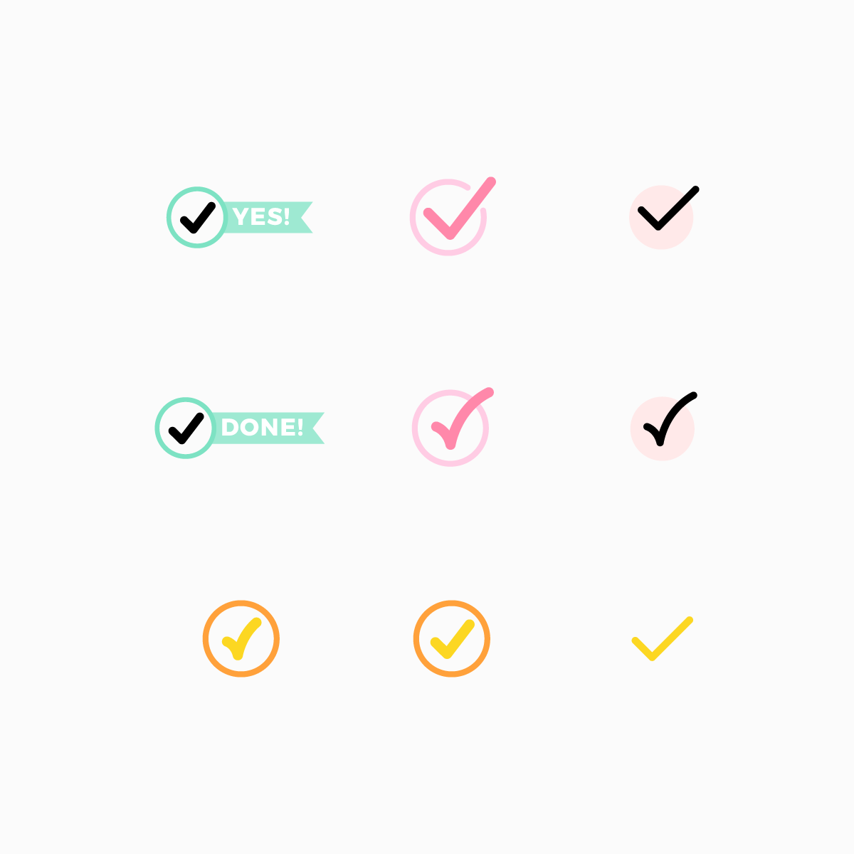 Checkmarks Icon Set